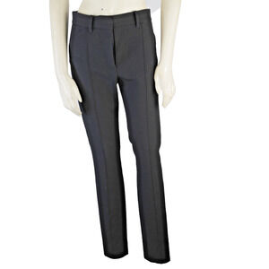 Barbara Bui Pants 38 Black Tailored Slim Straight Leg Pintuck Dress Trousers